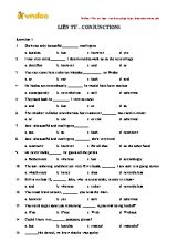 Bài tập Tiếng Anh Lớp 6 Liên từ (Conjunctions)